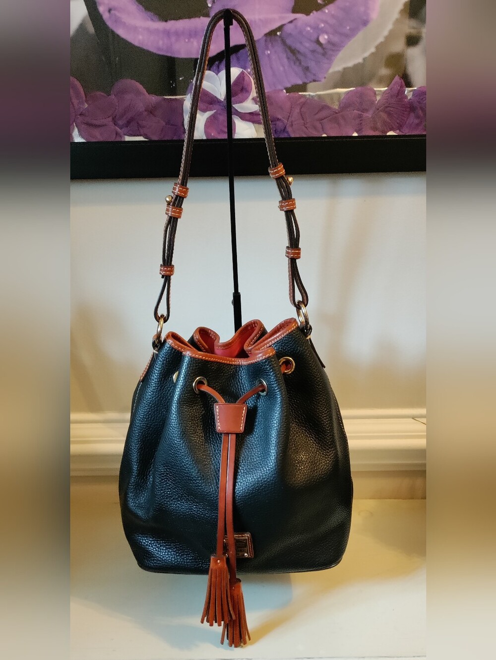 Dooney & Bourke Pebble Grain Drawstring Bucket Bag (Aimee style)